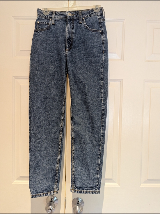 Guess Denim - Vintage Guess Womens Straight Leg High Waist Mom Jeans Stonewash Blue 90s 26